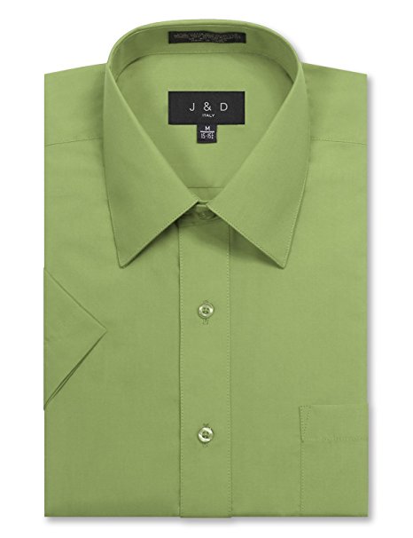 JD Apparel Men's Regular Fit Short-Sleeve Dress Shirts