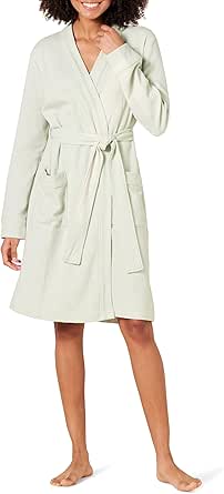 Amazon Essentials Women's Lightweight Waffle Mid-Length Robe (Available in Plus Size)