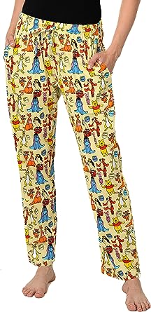 Disney Womens Lounge Pants Pajama Bottoms All Over Print Cotton