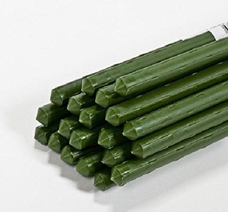 Panacea 89797 7 ft / 84" HD Green Coated Metal Plant Sturdy Stakes - Quantity 20