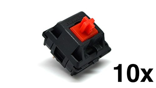 Cherry MX Red Keyswitch (10 pack) - MX1AL1NN | Plate Mounted | Linear | by himalayanelixir