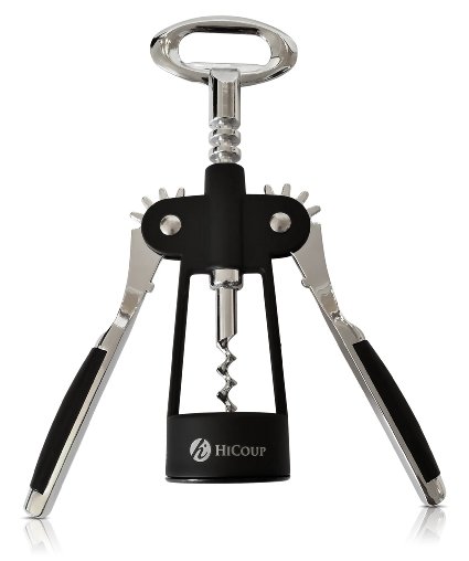 Wing Corkscrew Wine Opener by HiCoup - Premium All-in-one Wine Corkscrew and Bottle Opener