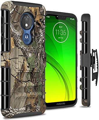 CoverON Kickstand Belt Clip Explorer Series for Motorola Moto G7 Power/Moto G7 Supra/Moto G7 Optimo Maxx (XT1955DL) Holster Case, Camo