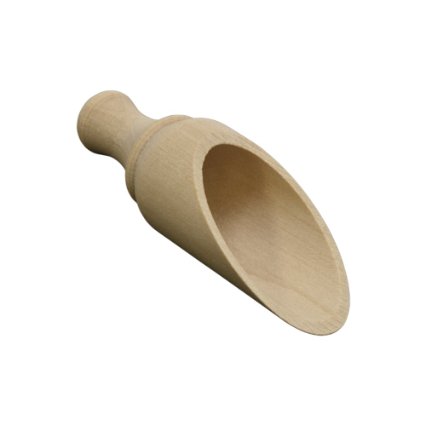 Wood Scoop 3-12 Inch Unfinished Wooden Scoops - Bag of 10