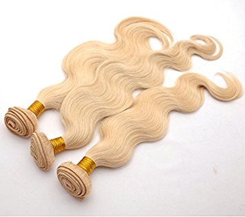 #613 Blonde Human Hair Extensions Body Wave Blonde Hair Bundles Brazilian Virgin Hair Weaves 12-28 Inch 1pcs/lot (22 Inch)