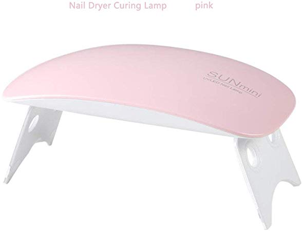 SUN BEAUTY GLOBAL Nail Dryer Mini, 6W LED UV Portable Nail Dryer Curing Lamp Light for Gel Based Polish USB Power with 45s/60s Timer Setting