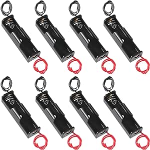 (Pack of 8 Single AA Battery Holder, 1 X 1.5V AA Battery Holder, AA Battery Holder with Leads Wires (8PCS 1AA)