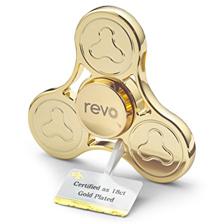 Revo Pro 18ct Gold Plated Fidget Hand Finger Spinner (From UK Seller)