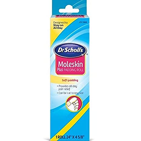 Dr. Scholls Moleskin Soft Padding Roll (24In X 4 5/8 Pieces) (Pack of 2)