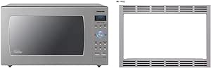 Panasonic Countertop/Built-In Microwave Oven with Cyclonic Wave Inverter Technology and 1250W of Cooking Power - NN-SD975S - 2.2 Cu. Ft (Stainless Steel/Silver) & 27 TRIM KIT, 27 inch, Silver