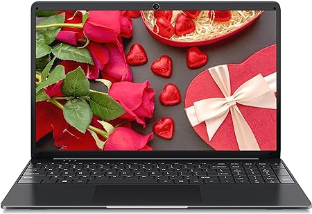 SGIN Laptop 15.6 Inch, 8GB DDR4 256GB SSD, PC Computer with Intel Celeron Quad-Core Processor, IPS HD Display, 2.4G/5G WIFI, 2*USB3.2, 54720mAH Battery, Type-C, Laptops with UK keyboard membrane