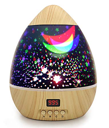 ANTEQI Awesome Night Light Baby Star Projector Multicolor Changing Lighting with Timer Auto Shut LED 360 Degree Starry Rotating Projection Lamp Gift for Kid Children Girl