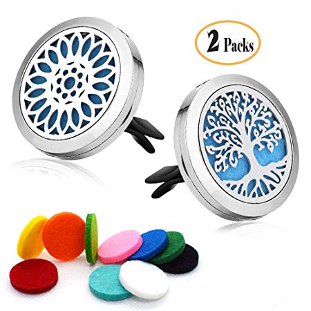 2 Packs Car Diffuser Vent Clip Car Diffuser Essential Oils Aromatherapy Car Diffusers Locket with Felt Pads