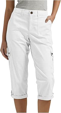 Cargo Capri Pants for Women with Pockets Summer Fall Basic Capris Casual Lightweight Baggy Cargo Pants