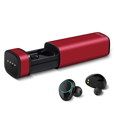 True Wireless Earbuds, MRS LONG X9 Bluetooth Earbuds (Bluetooth V4.2) HD Stereo Mini Wireless Bluetooth Headphones&nbsp;with Built-in Mic and Magnetic&nbsp;Portable Charging Case for iPhone and Android（Red）