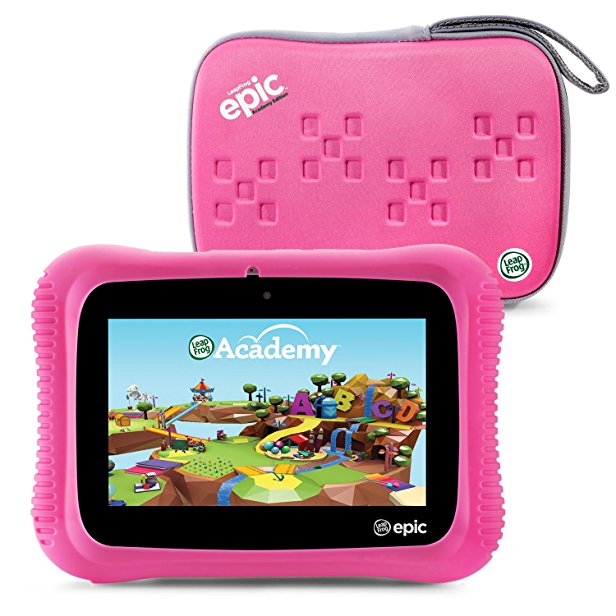 LeapFrog Epic Academy Edition 7" Android 2.0 Based Kids Tablet 16GB with Carrying Case, Pink