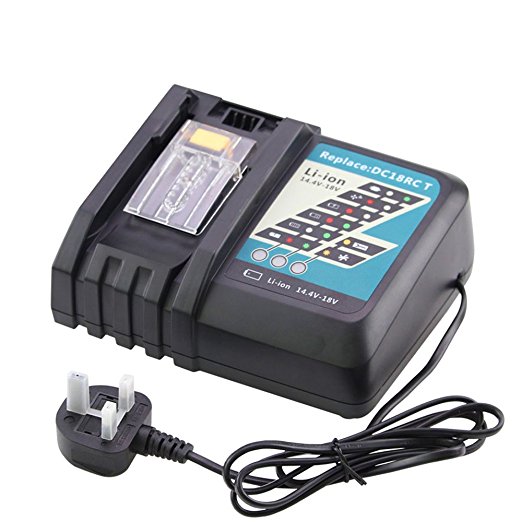 Eagglew for Makita Charger 18V DC18RC DC18RA DC18SC DC1803 14.4V-18V Lithium-ion Replacement for Makita Battery Charger