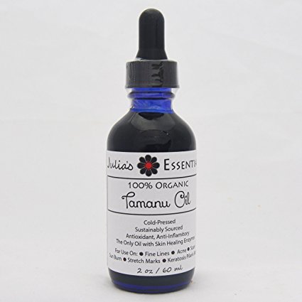 Tamanu Oil - 100% Organic - Cold Pressed for Face, Body & Hair ★ Julia's Essentials - Pure. Natural. BEST! (2 oz)