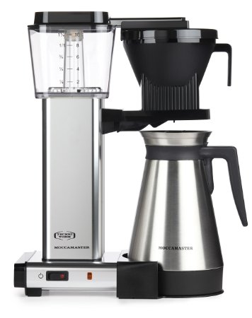 Moccamaster KBGT 10-Cup Coffee Brewer with Thermal Carafe Polished Silver
