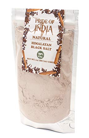 Pride Of India - Organic Indian Spice Packs (Himalayan Black Salt - Kala Namak (Half Pound))