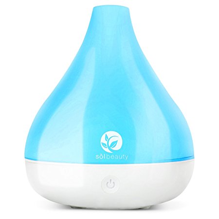 Sol Beauty Premium 800 Milliliter Essential Oil Aroma Diffuser - Ultrasonic Cool Mist Humidifier for Home, Office, Bedroom, and Bathroom - Up To 30 Hours of Use On A Single Fill