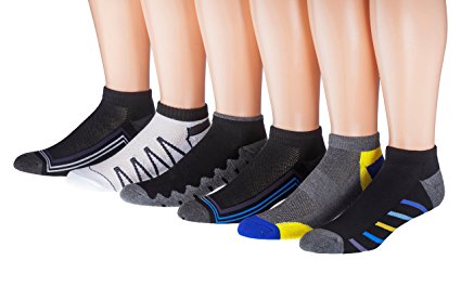 James Fiallo Mens 6 or 12 Pack Low Cut Athletic Socks
