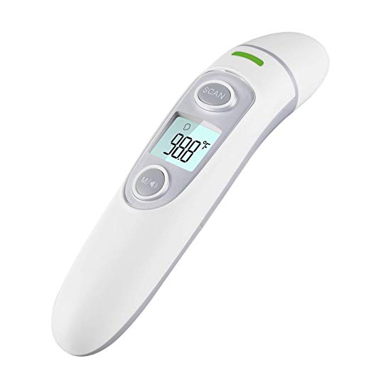 Baby Thermometer Forehead Ear Thermometer - for Fever Upgrade Termometro Medical Infrared Clinical Accurate Infants Thermometer with 3 Fever Indicators Suitable for Kids Adults Infant Baby Toddler