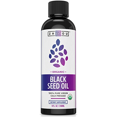 Certified Organic Black Seed Oil - 100% Virgin, Cold Pressed Source of Omega 3 6 9 - Nigella Sativa Black Cumin - Super Antioxidant for Immune Support, Joints, Digestion, Hair & Skin, 8oz