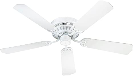 Quorum 11425-6, Custom Hugger White Flush Mount 42" Ceiling Fan