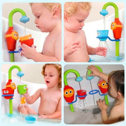 Here Fashion Baby Bath Toys Game for Children Kids Water Spraying Taps Bathroom Bathtub Toys Play Sets Early Educational Toys Gifts