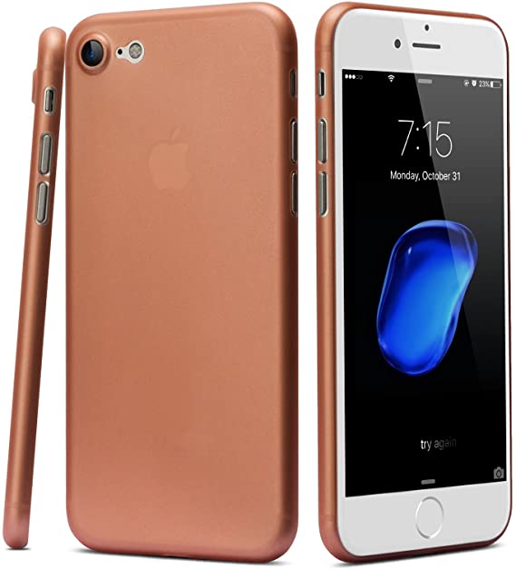 TOZO for iPhone 7 Case iPhone 8 Case PP 0.35mm World's est Protect Hard Case Semi Transparent Light Weight 4.7 inch. Matte Rose Gold