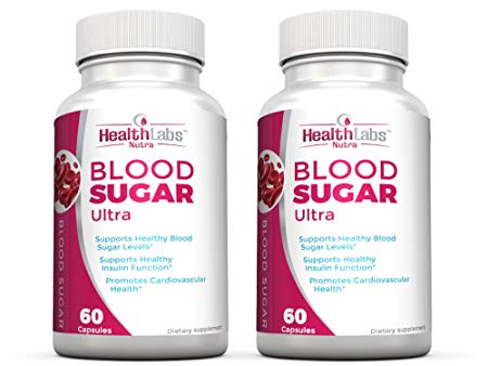 Health Labs Nutra Blood Sugar Ultra - Supports Healthy Blood Sugar Levels, Cardiovascular Health, Strengthens Immune System 60-Day Supply