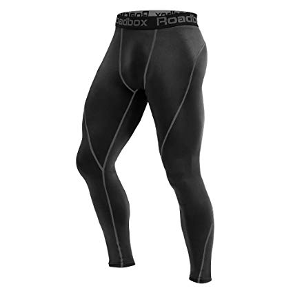 Roadbox Men's Compression Pants Base Layer Cool Dry Tights Leggings