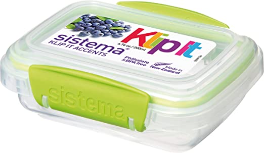 Sistema KLIP IT Accents Food Storage Container, 200 ml - Assorted Colours