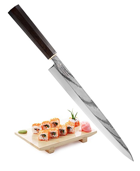 TUO Cutlery Professional Yanagiba Sushi Slicing knife -10.5" , Best Japanese VG10 Stainless Steel, Perfect for cutting Sashimi with Razor Sharp Blade