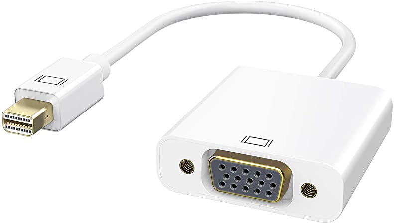 Patuoxun 1080p Thunderbolt Mini Displayport vers adaptateur VGA haute qualité pour Mac/MacBook Pro/Air/iMac surface pro 1/2/3, Thinkpad X1/Carbon/Touch/Helix