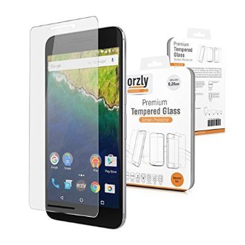 Orzlyreg - Premium Tempered Glass Screen Protector for LG NEXUS 5X SmartPhone 52 Inch Version - 2015 Model - 024mm Protective Oleophopbic Screen Guard - Transparent