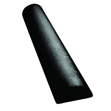 CanDo Black Foam Rolls, Half-Round, 6" x 36"