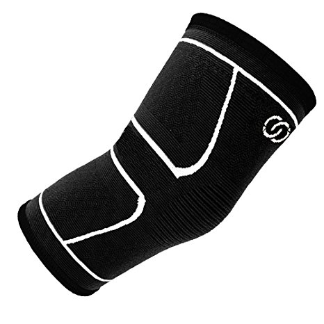 Elbow Brace Compression Support Sleeve by Compressions - Best for Recovery, Tendonitis, Weightlifting, Tennis & Golfers Elbow Treatment – Reduces Joint Pain - For Men & Women (Large)