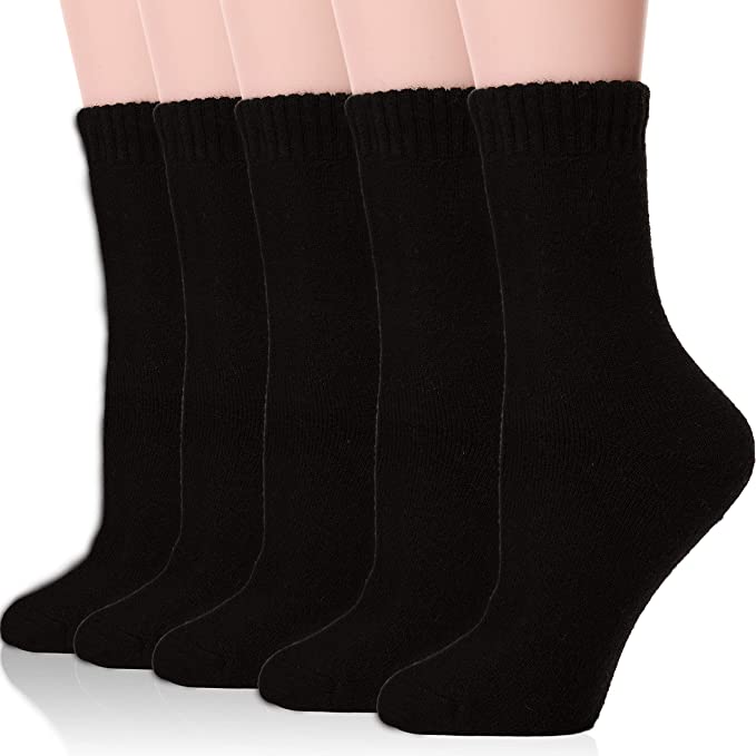 Womens Wool Socks Thermal Boot Long Crew Thick Heavy Comfy Fuzzy Winter Warm Ladies Work Soft Socks for Cold Weather