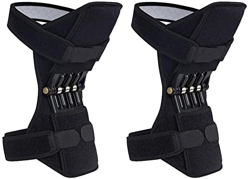 Breathable Joint Support Knee Pads Recovery Brace - Non-Slip Pain Relief Knee Lift Leg Band - Protective Sports Knee Stabilizer Pads Rebound Spring Force Knee Power Enhancer Booster (ColorB)