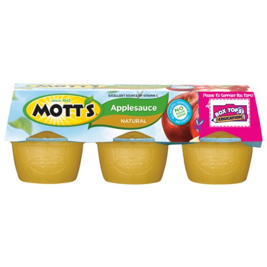 Mott's Natural Applesauce, 3.9 oz cups, 6 count