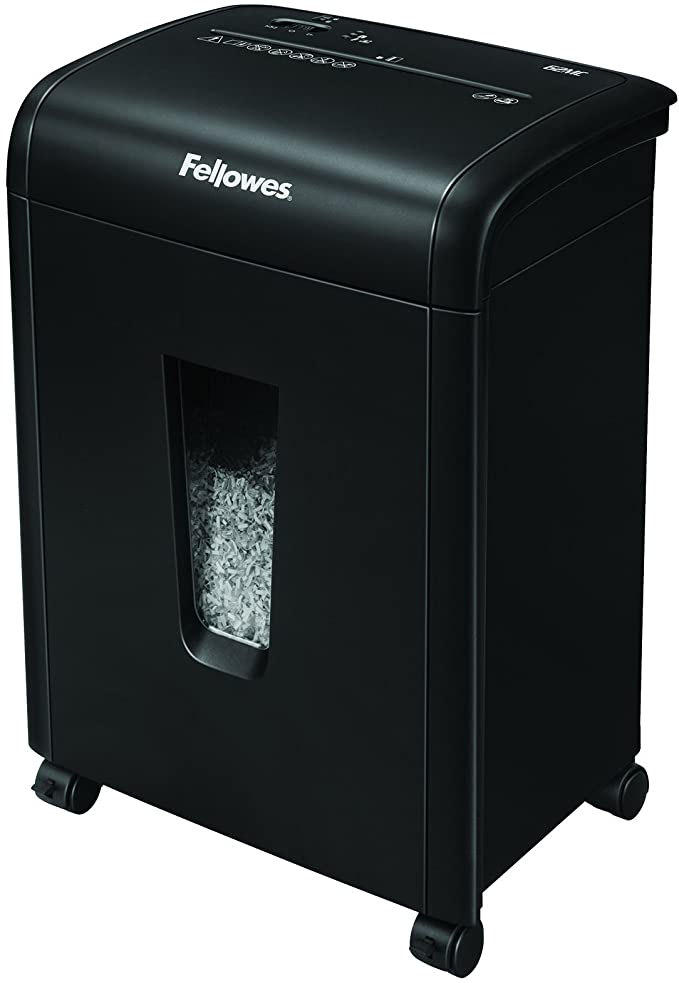 Fellowes 62MC 10-Sheet Micro-Cut Home and Office Paper Shredder with Safety Lock for Added Protection (4685101),Black