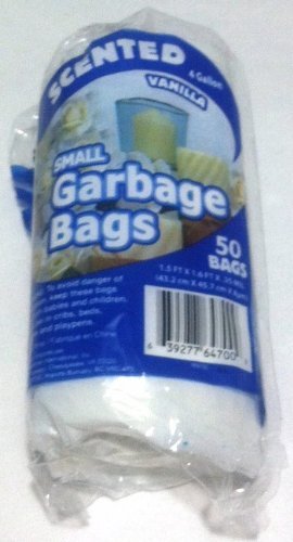 Scented Small 4-Gallon Trash Bags, 50-ct. - Vanilla by Greenbrier