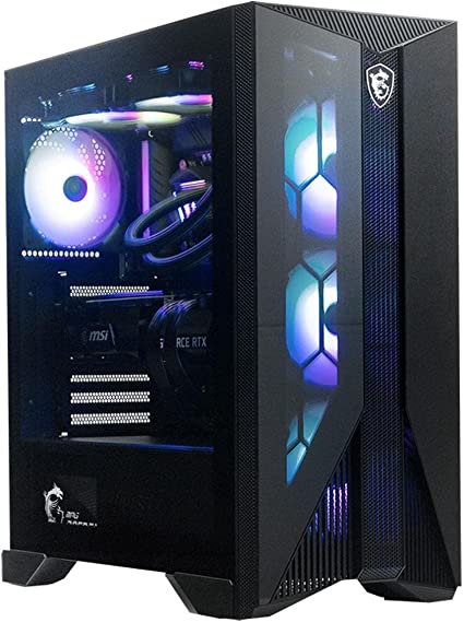 MSI Aegis RS (Tower) Gaming Desktop, Intel Core i7-12700K, GeForce RTX 3080, 32GB Memory (Dual-CHL), 1TB SSD   2TB HDD, WiFi 6E, Liquid Cooling, USB Type-C, VR-Ready, Windows 11 Home (12TE-257US)