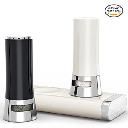 Gideon™ Magnetic Automatic Open/Close Salt and Pepper Shaker Set with Base
