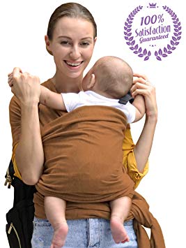 Baby Wrap Carrier for Newborn, Infants & Toddlers - Bonne Vie Baby | Lightweight & Breathable Cotton Sling for Men & Women | Baby Wearing Made Easy | Boy Girl Baby Shower Gift & Registry Must Haves