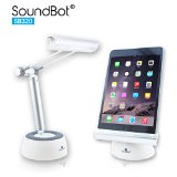 SoundBot SB320 3-in-1 Portable Wireless Bluetooth Speaker LED Lamp and TabletSmartphone Stand for Up to 11 TabletsSmartphonesE-Readers 5hrs MusicVideo Streaming 8hrs Lighting w 3W3W Speaker