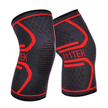 Compression Knee Sleeve, 711TEK Knee Support Brace for Joint Pain and Arthritis Relief, Improved Circulation Compression - Wear Anywhere (XL)