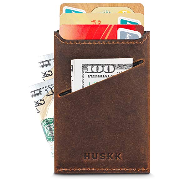 Mens Wallet RFID Minimalist Slim Thin Front Pocket Card Holder - CSC HUSKK